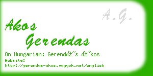 akos gerendas business card